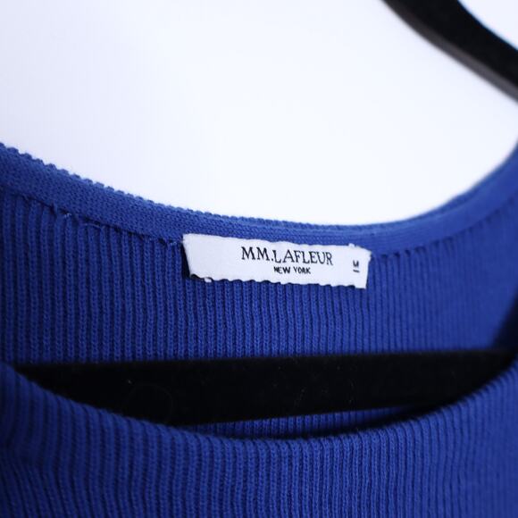 M.M. LAFLEUR The Sheela Top Santorini Blue Sweater Knit Top Casual Women's M - Picture 11 of 12